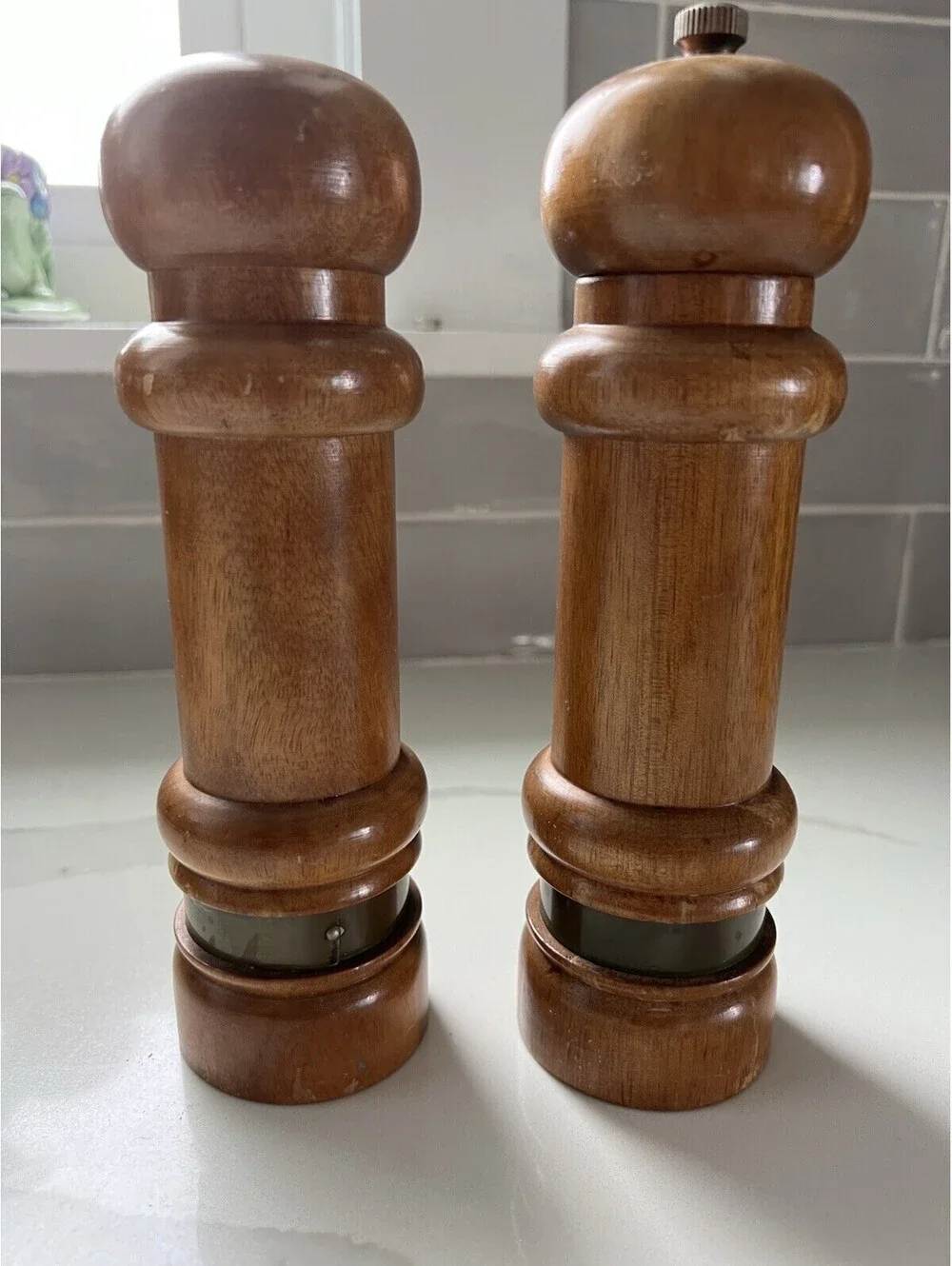 Vintage Wooden Salt and Pepper Set